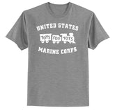 White TFT Train T-Shirt TFT Shirt marinecorpsdirecttft S SPORT GRAY 