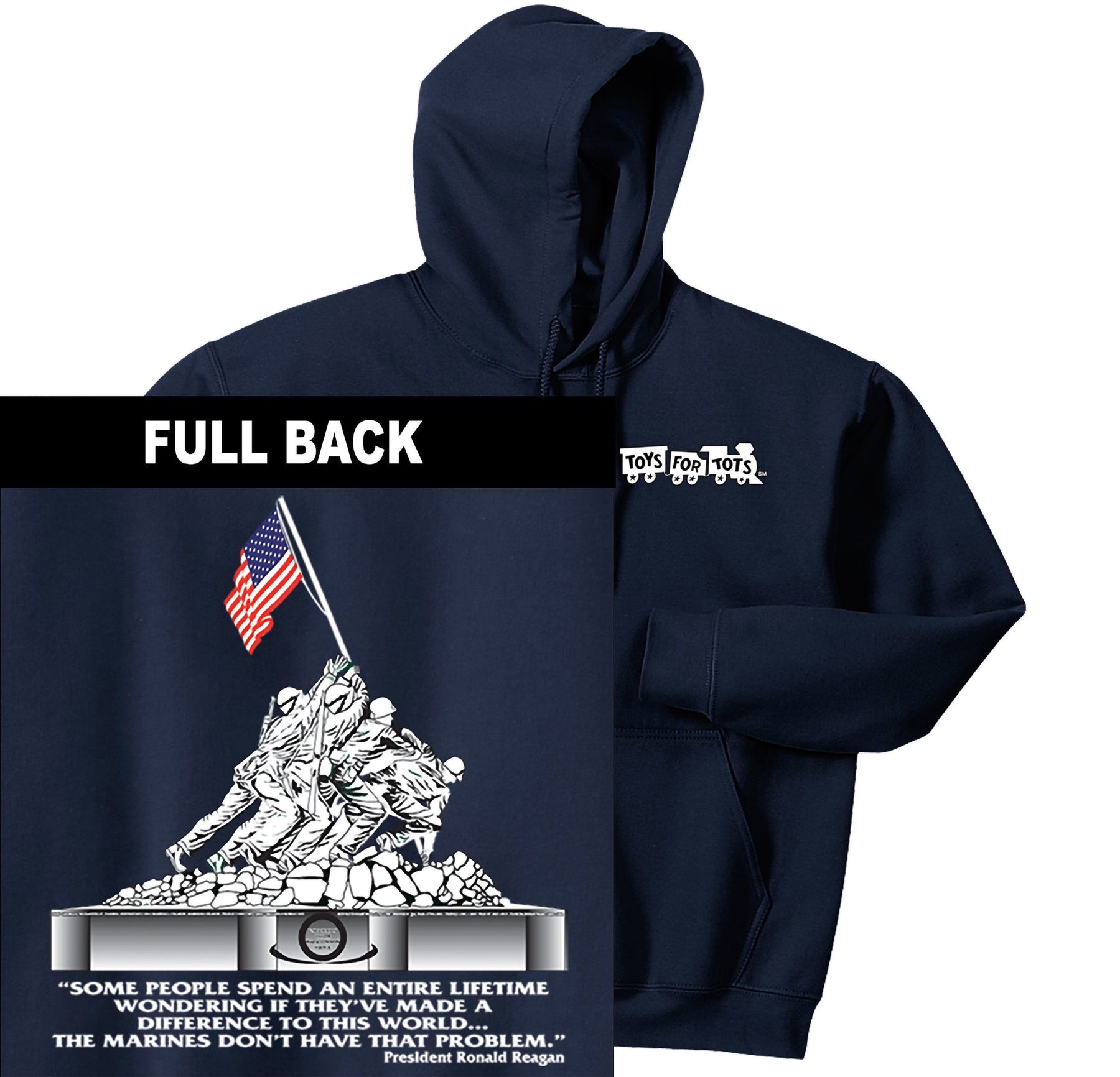 Iwo Jima TFT Front & Back Hoodie TFT Sweatshirt/hoodie marinecorpsdirecttft