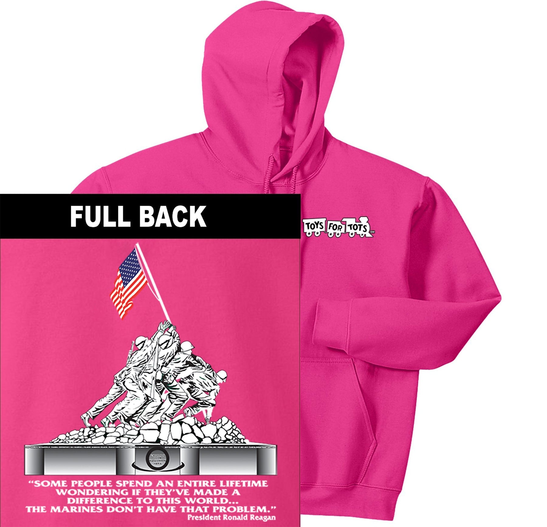 Iwo Jima TFT Front & Back Hoodie TFT Sweatshirt/hoodie marinecorpsdirecttft