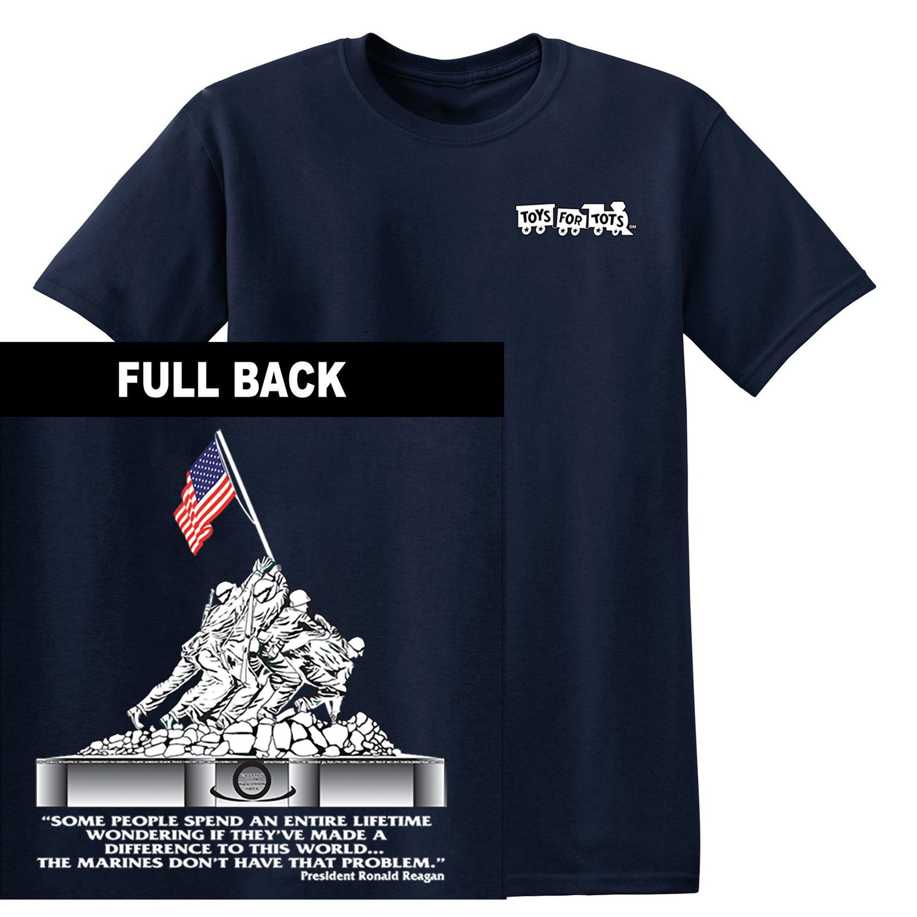 Believe In Something TFT Front & Back T-Shirt TFT Shirt Marine Corps Direct S NAVY
