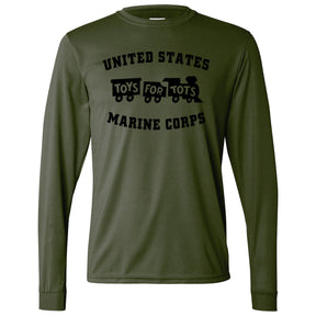 Black TFT Train Dri-Fit Performance Long Sleeve TFT Shirt Marine Corps Direct S MILITARY GREEN 
