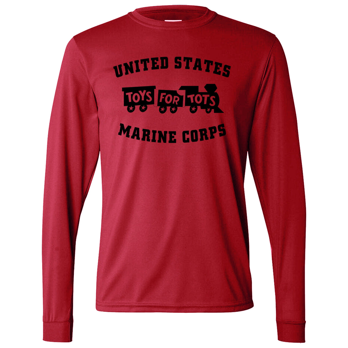 Black TFT Train Dri-Fit Performance Long Sleeve TFT Shirt Marine Corps Direct S RED 
