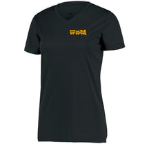 Gold TFT Chest Seal Dri-Fit Performance Women's V-Neck T-Shirt TFT Shirt Marine Corps Direct S BLACK 