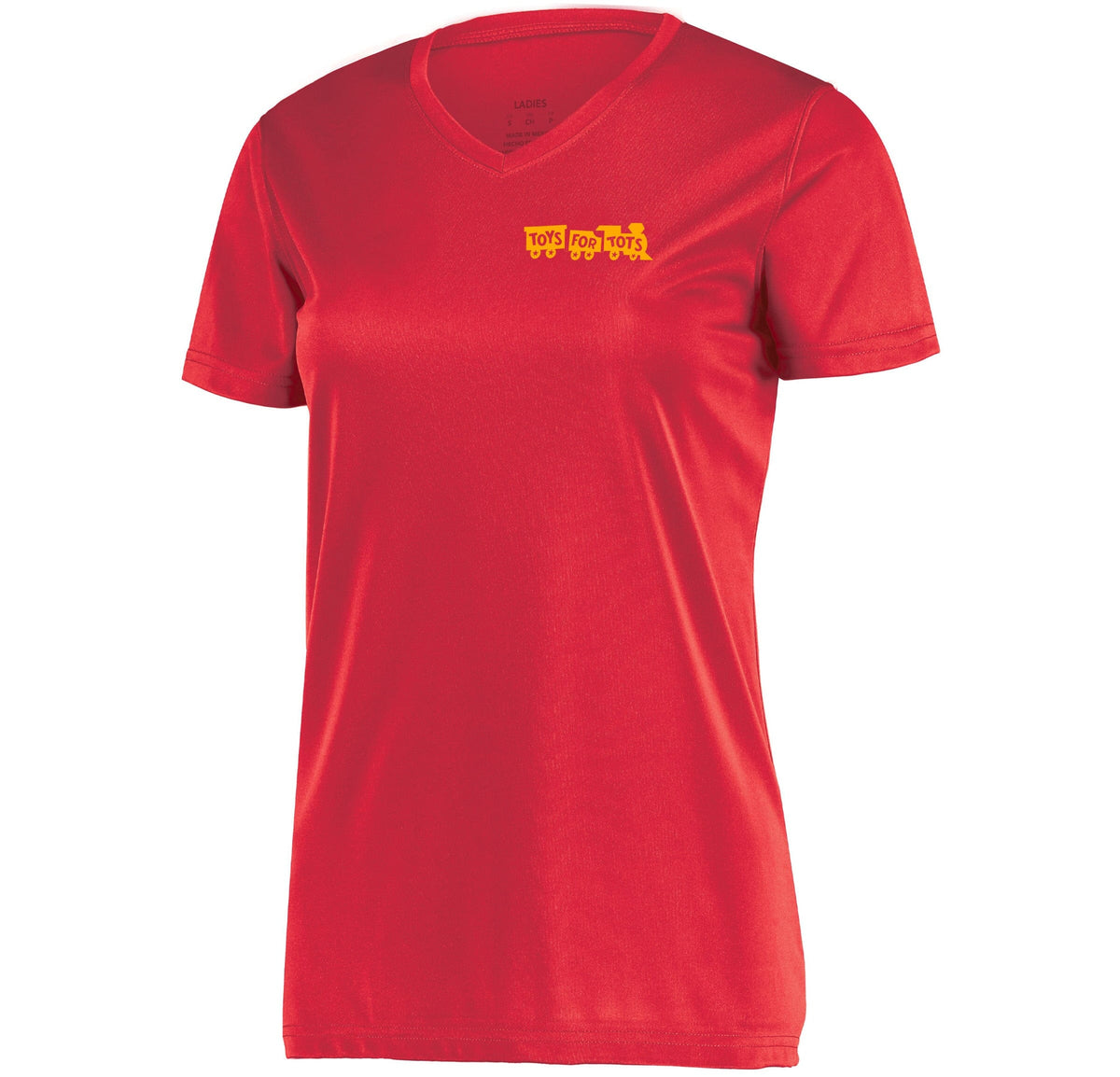 Gold TFT Chest Seal Dri-Fit Performance Women's V-Neck T-Shirt TFT Shirt Marine Corps Direct S RED 