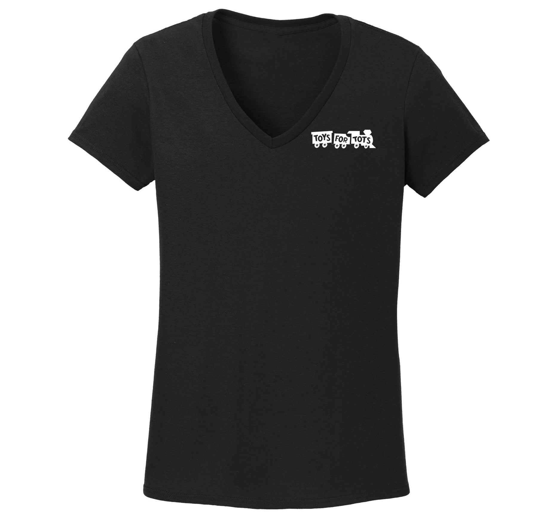 White/Black TFT Chest Seal Women's V-Neck TFT Shirt marinecorpsdirecttft S BLACK 