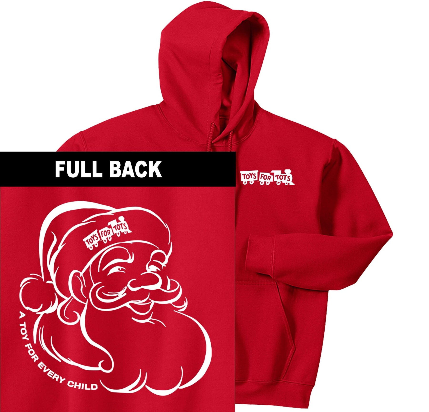 Santa TFT 2-Sided Hoodie TFT Sweatshirt/hoodie marinecorpsdirecttft S RED 