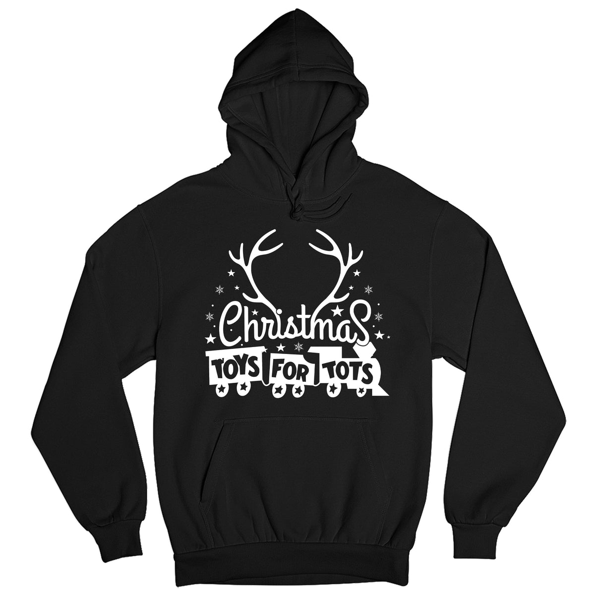 Christmas Antlers TFT Hoodie TFT Sweatshirt/hoodie marinecorpsdirecttft S BLACK 