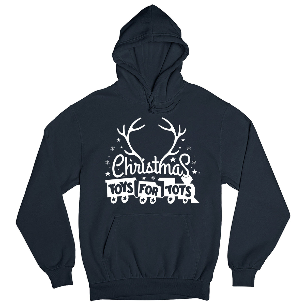 Christmas Antlers TFT Hoodie TFT Sweatshirt/hoodie marinecorpsdirecttft S NAVY 