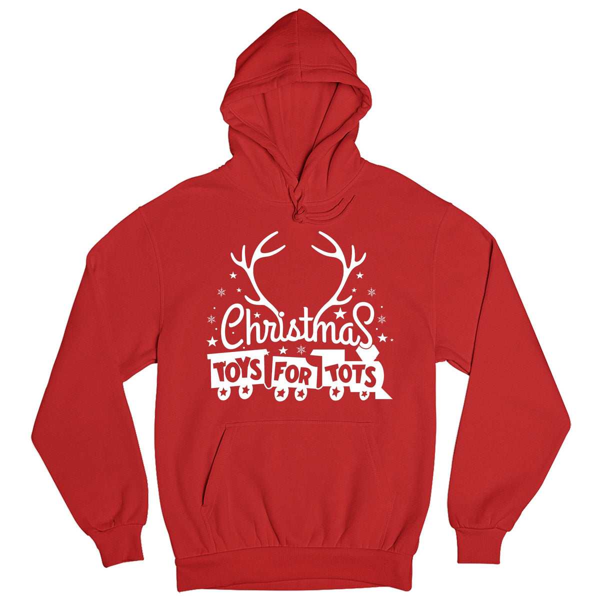 Christmas Antlers TFT Hoodie TFT Sweatshirt/hoodie marinecorpsdirecttft S RED 