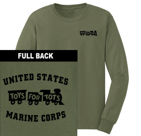 Black TFT Train 2-Sided Long Sleeve TFT Shirt Marine Corps Direct S MILITARY GREEN 