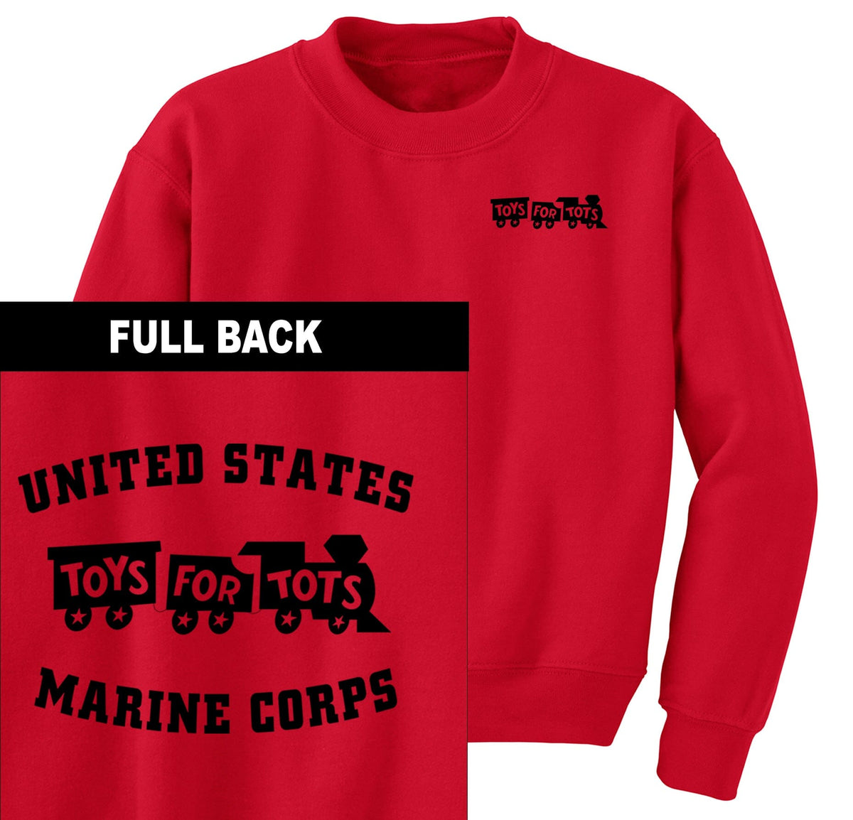 Black TFT Train 2-Sided Sweatshirt TFT Sweatshirt/hoodie Marine Corps Direct S RED 