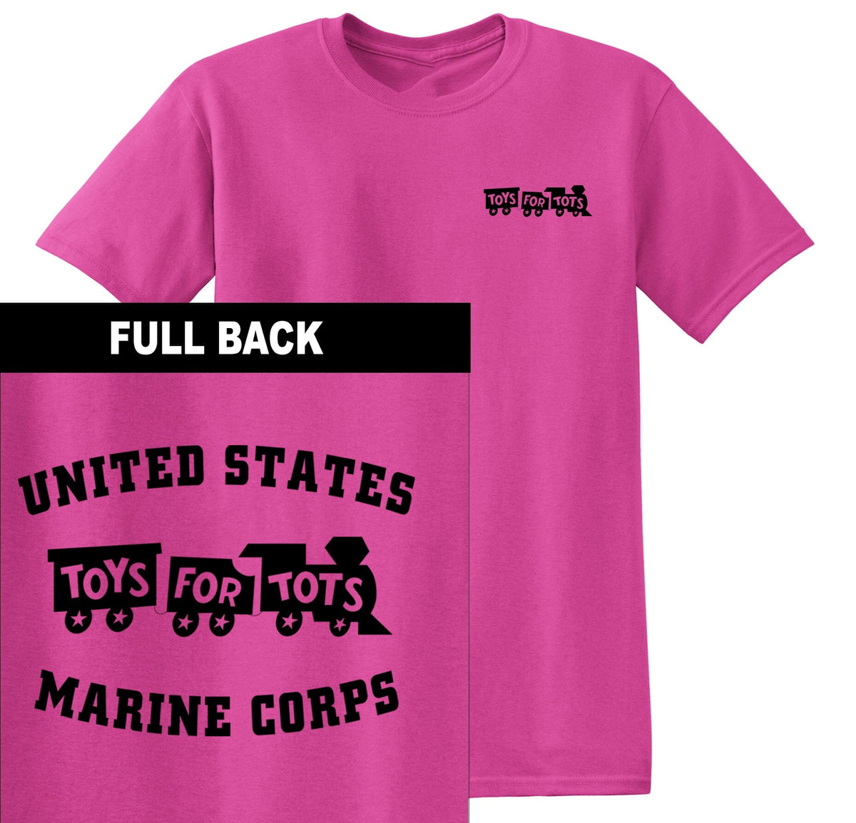 Black TFT Train 2-Sided T-Shirt TFT Shirt Marine Corps Direct S PINK 