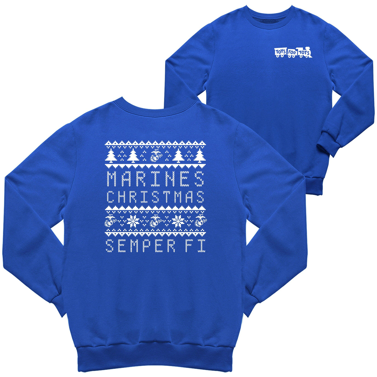 Marines Christmas TFT 2-Sided Sweatshirt TFT Sweatshirt/hoodie marinecorpsdirecttft S ROYAL 