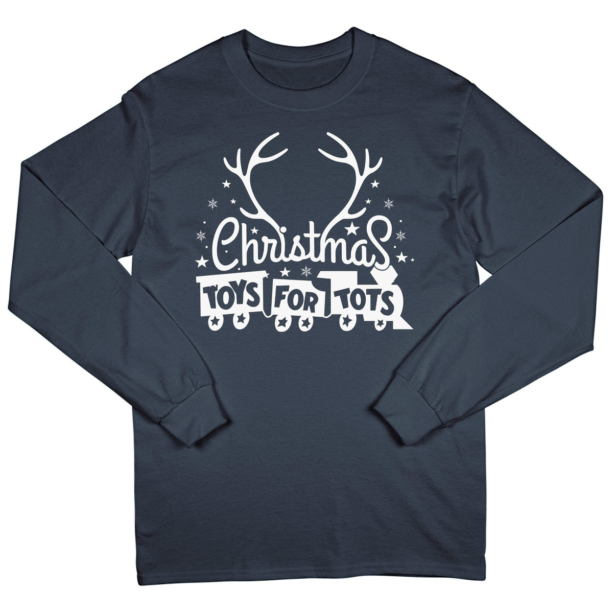 Christmas Antlers TFT Long Sleeved TFT Shirt Marine Corps Direct S NAVY 