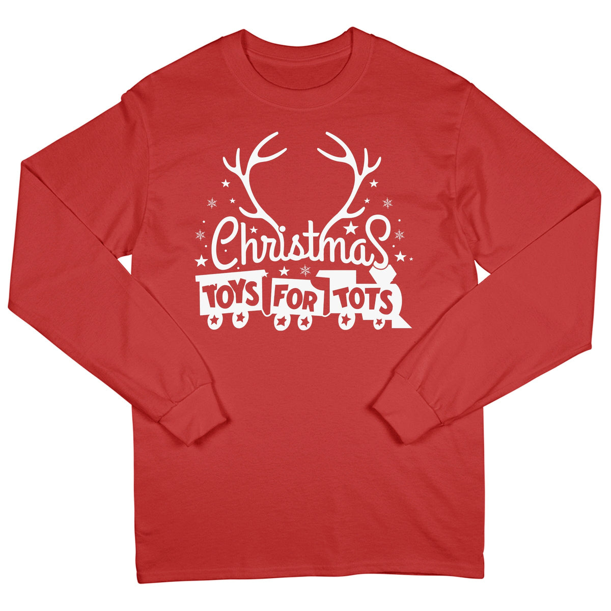 Christmas Antlers TFT Long Sleeved TFT Shirt Marine Corps Direct S RED 