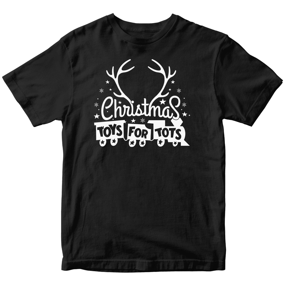 Christmas Antlers TFT Tee T-Shirt marinecorpsdirecttft S BLACK 