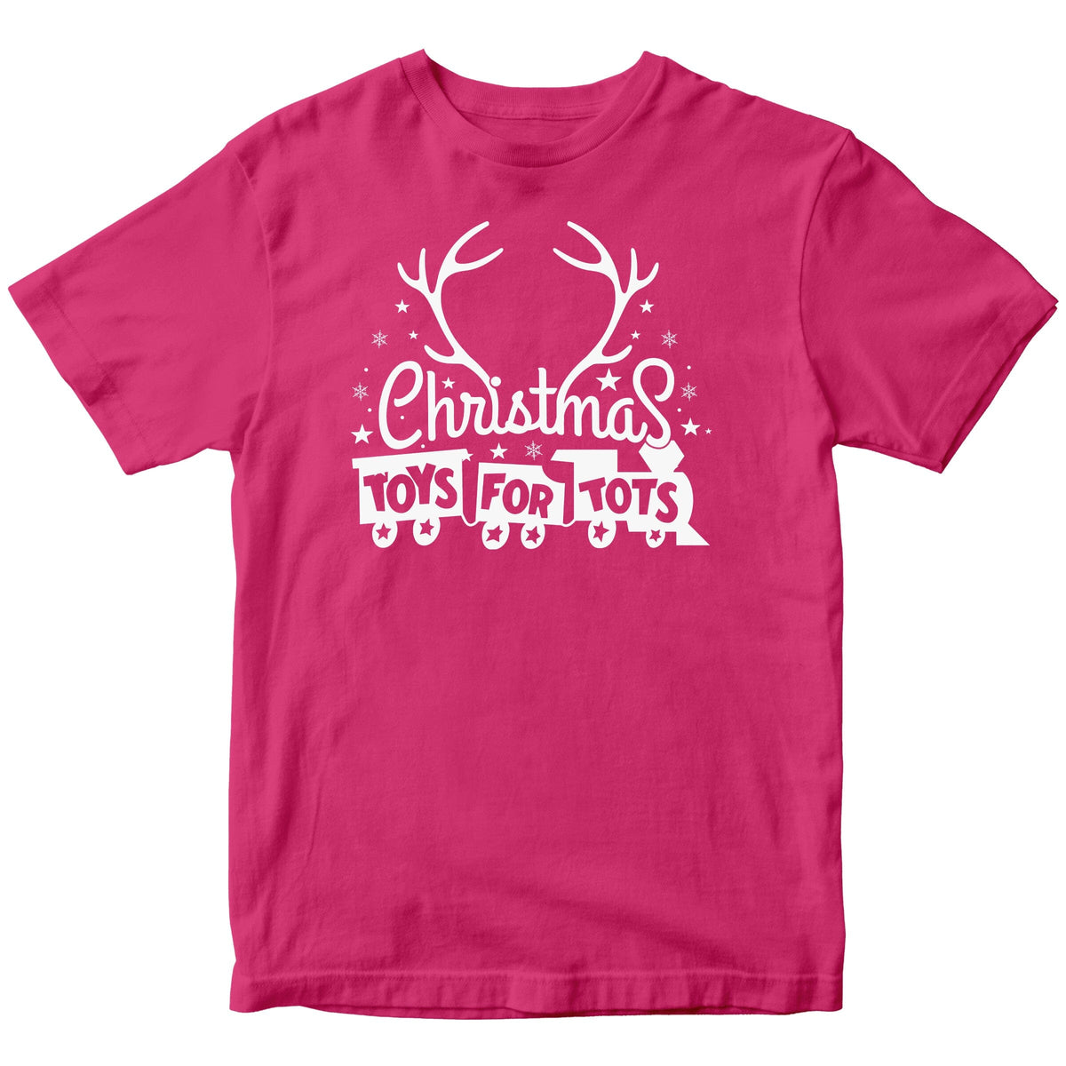 Christmas Antlers TFT Tee T-Shirt marinecorpsdirecttft S PINK 