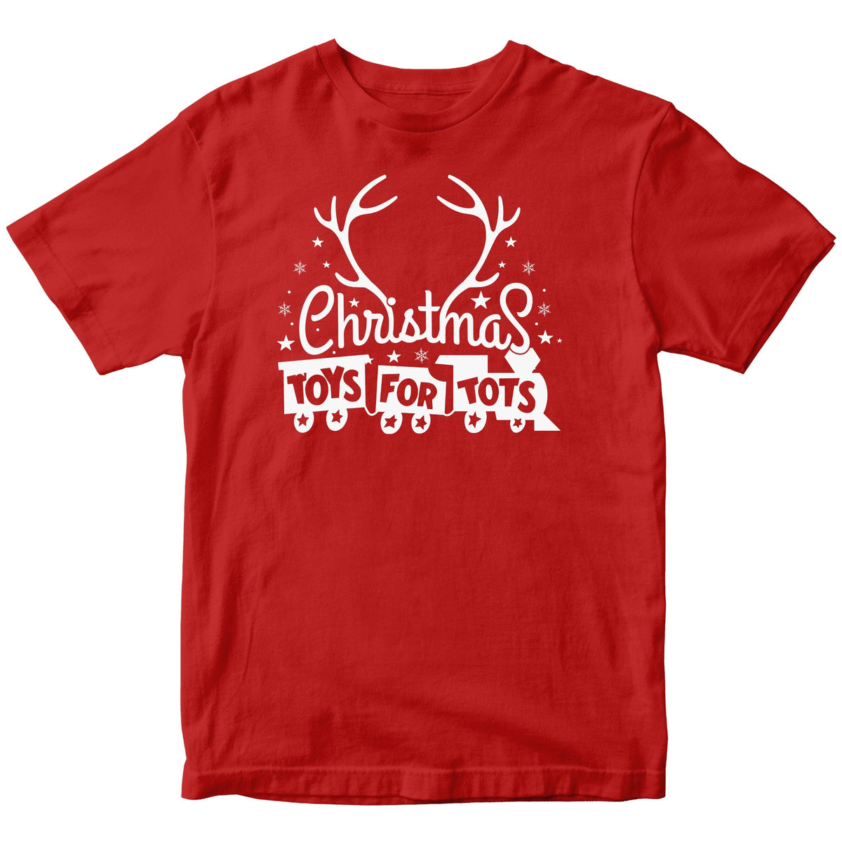 Christmas Antlers TFT Tee T-Shirt marinecorpsdirecttft S RED 