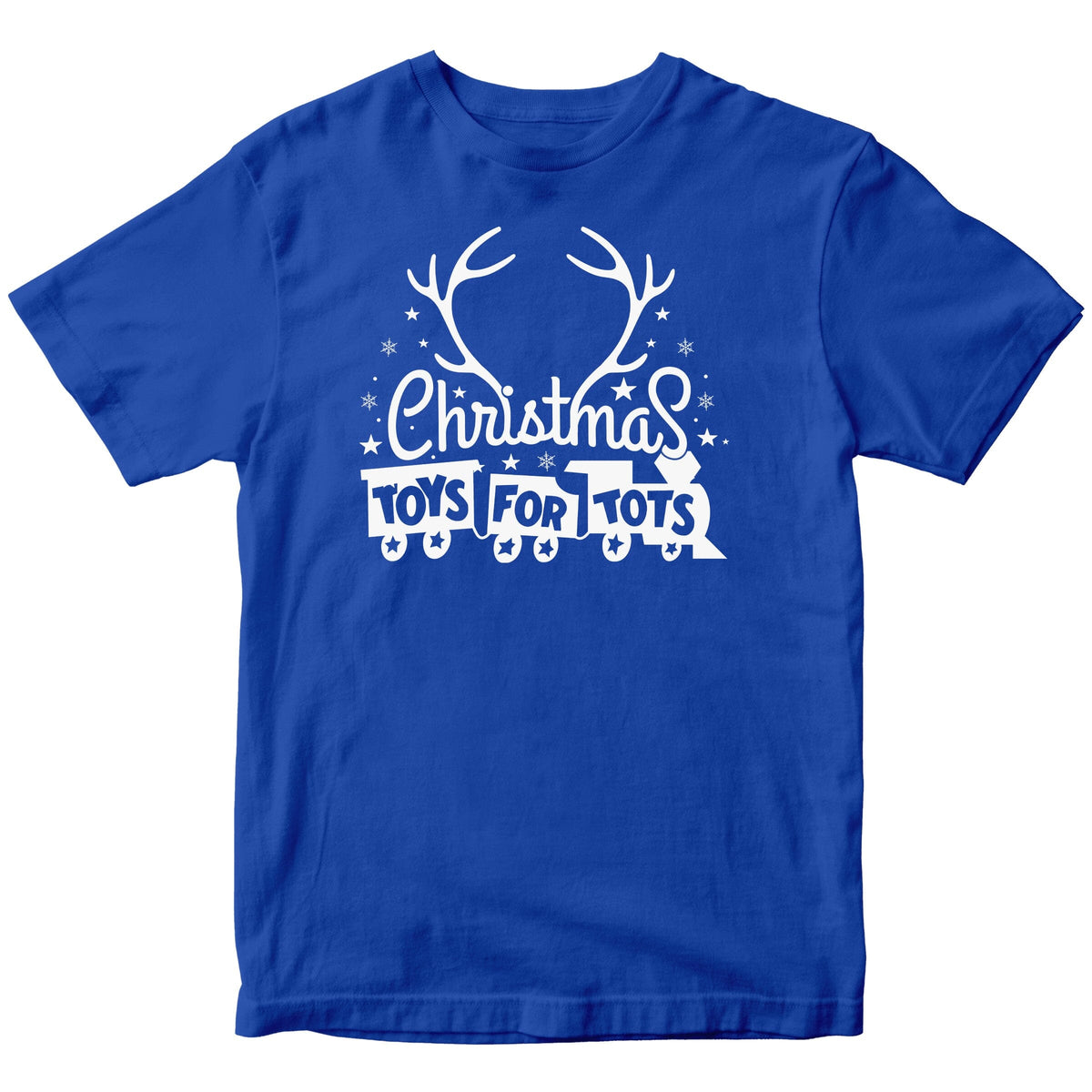 Christmas Antlers TFT Tee T-Shirt marinecorpsdirecttft S ROYAL 