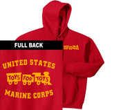 Gold TFT Train 2-Sided Hoodie TFT Sweatshirt/hoodie marinecorpsdirecttft S RED 