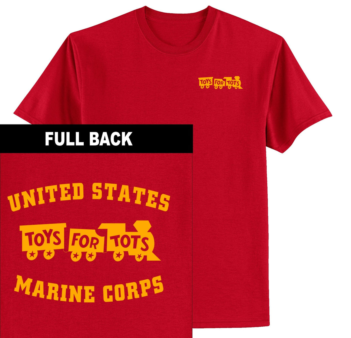 Gold TFT Train 2-Sided T-Shirt TFT Shirt marinecorpsdirecttft S RED 