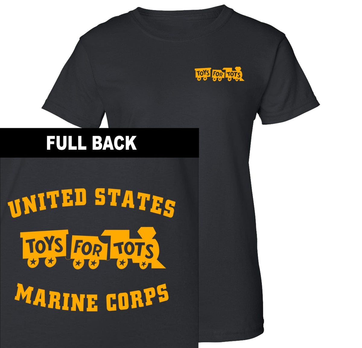 Gold TFT Train 2-Sided Women's T-Shirt TFT Shirt marinecorpsdirecttft S BLACK 