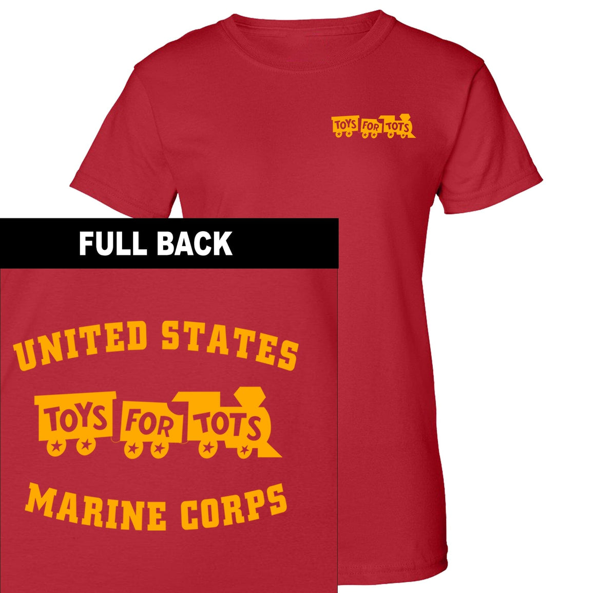 Gold TFT Train 2-Sided Women's T-Shirt TFT Shirt marinecorpsdirecttft S RED 