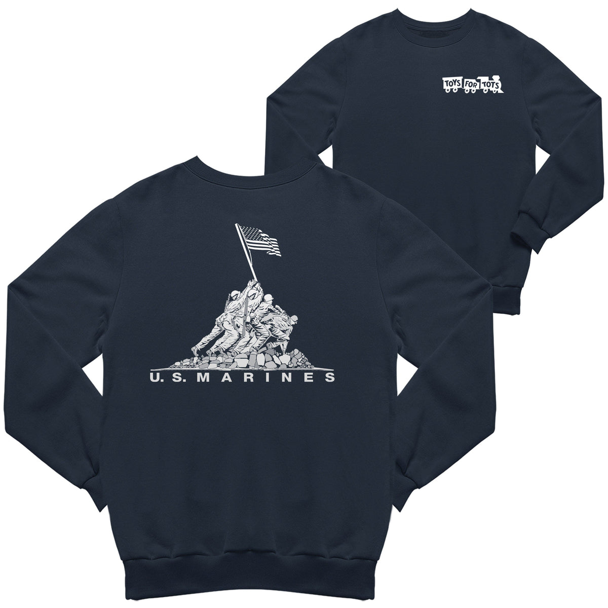 Iwo Jima TFT 2-Sided Sweatshirt TFT Sweatshirt/hoodie Marine Corps Direct S NAVY 