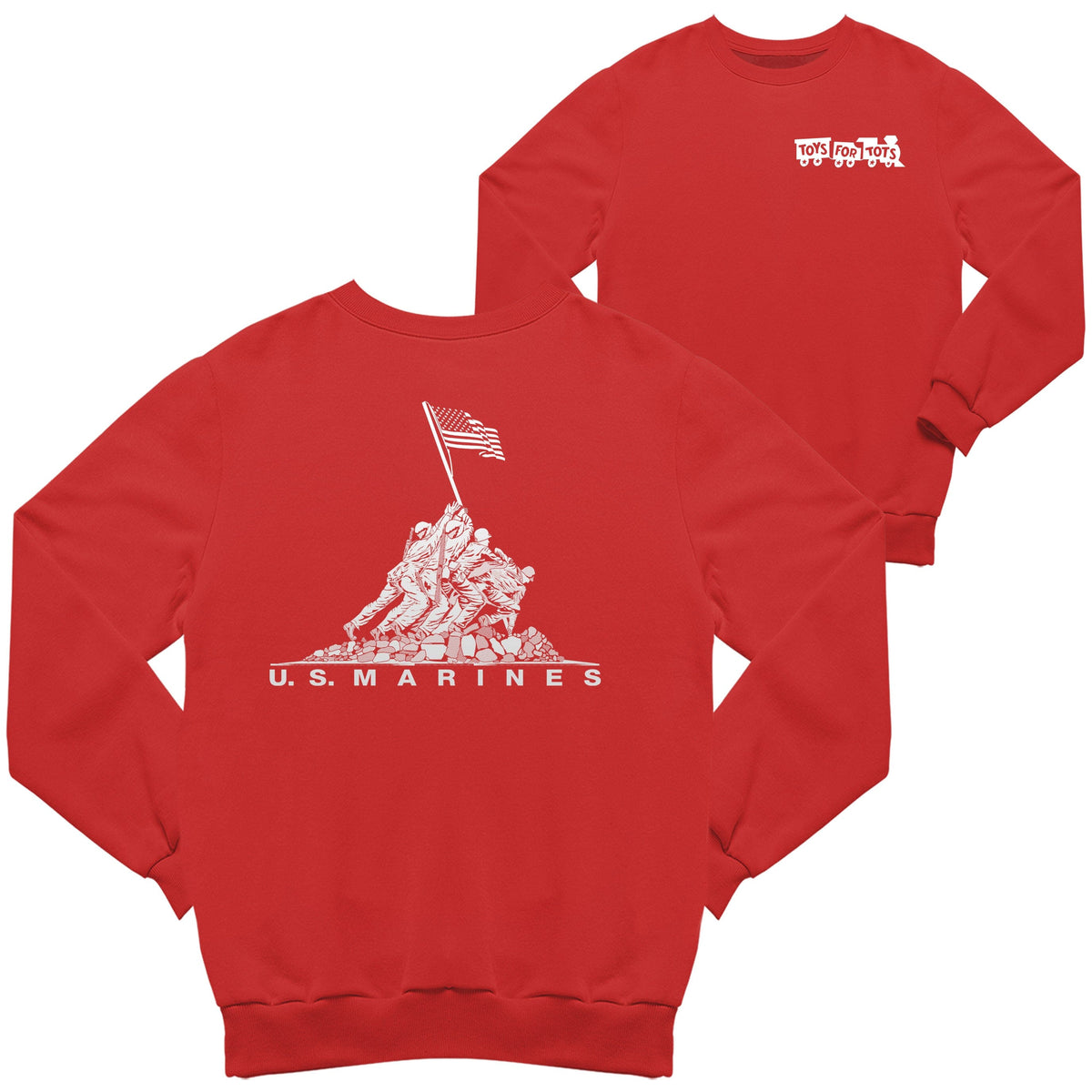 Iwo Jima TFT 2-Sided Sweatshirt TFT Sweatshirt/hoodie Marine Corps Direct S RED 