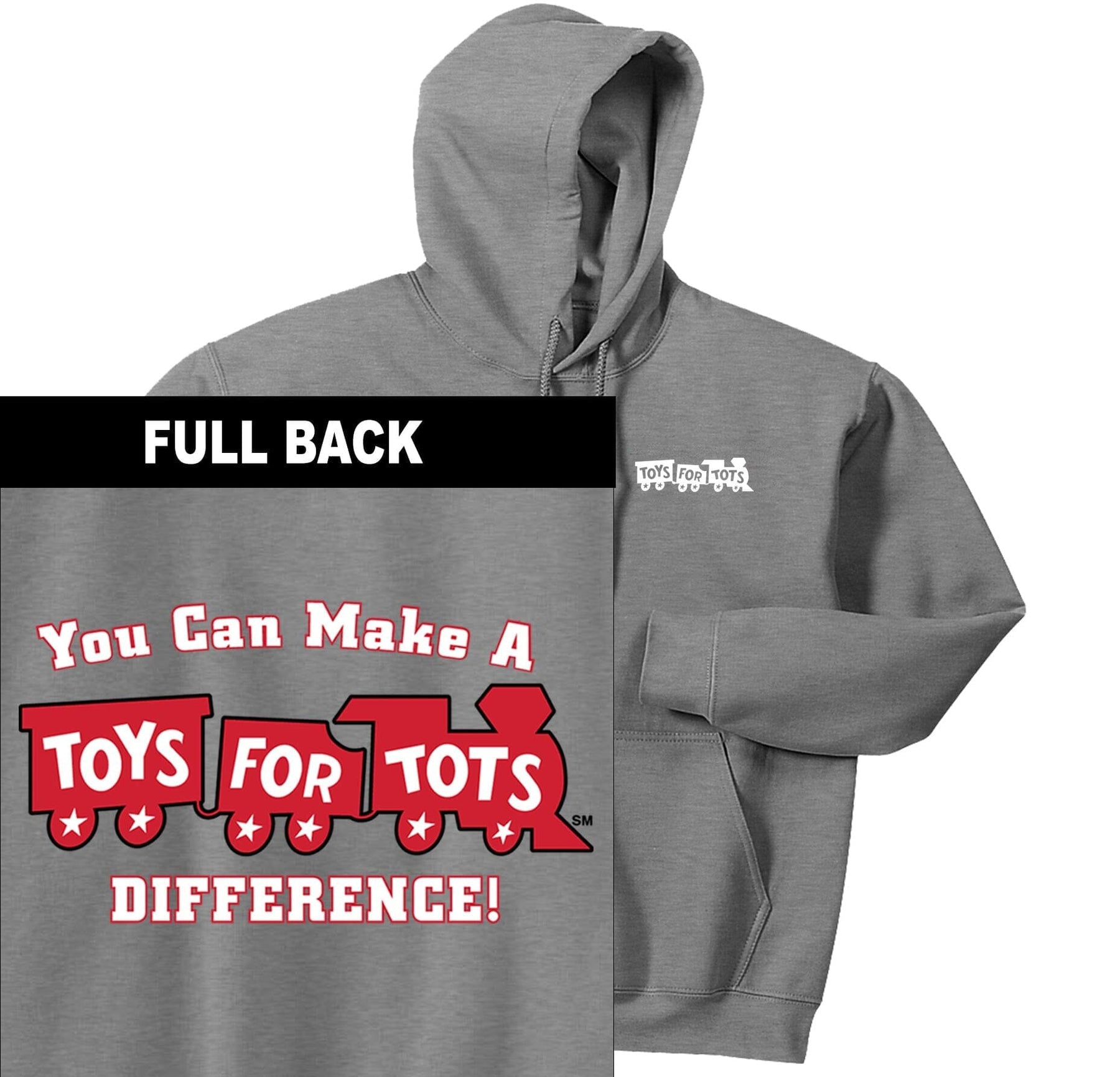 Make a Difference TFT Train 2-Sided Hoodie TFT Sweatshirt/hoodie marinecorpsdirecttft S SPORT GRAY 