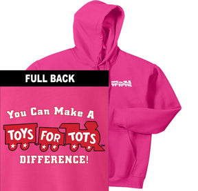 Make a Difference TFT Train 2-Sided Hoodie TFT Sweatshirt/hoodie marinecorpsdirecttft S PINK 
