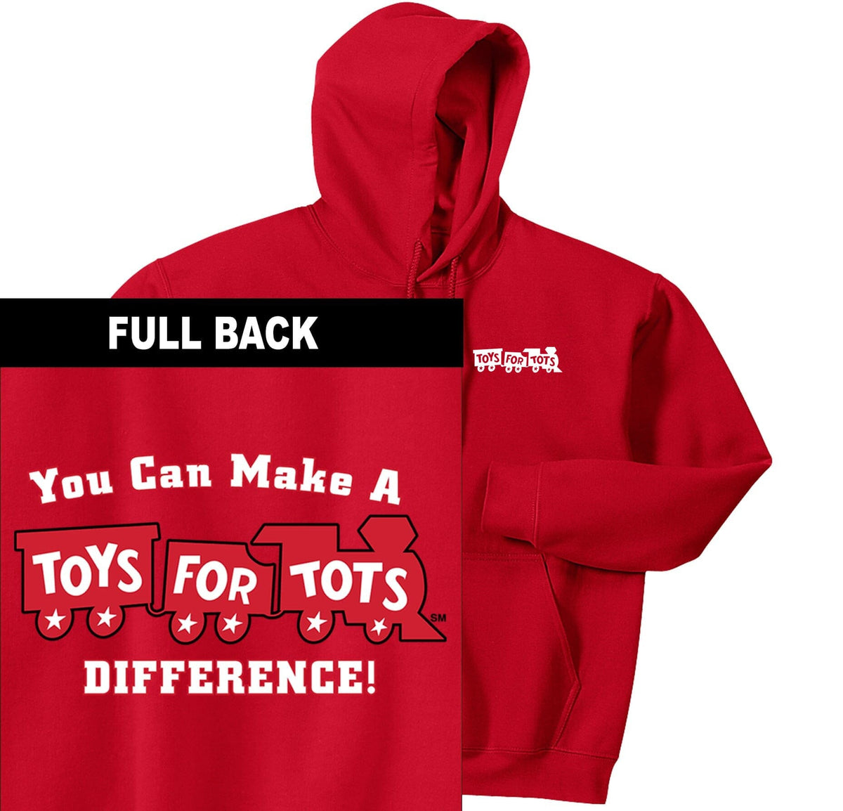 Make a Difference TFT Train 2-Sided Hoodie TFT Sweatshirt/hoodie marinecorpsdirecttft S RED 