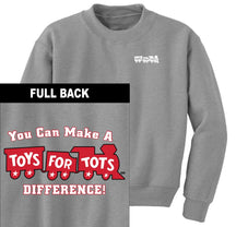 Make a Difference TFT Train 2-Sided Sweatshirt TFT Sweatshirt/hoodie marinecorpsdirecttft S SPORT GRAY 