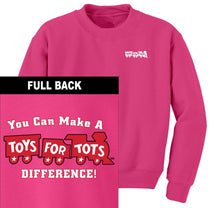 Make a Difference TFT Train 2-Sided Sweatshirt TFT Sweatshirt/hoodie marinecorpsdirecttft S PINK 