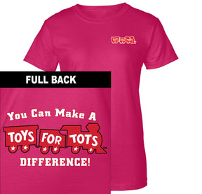 Make a Difference TFT Train 2-Sided Women's T-Shirt TFT Shirt marinecorpsdirecttft S PINK 