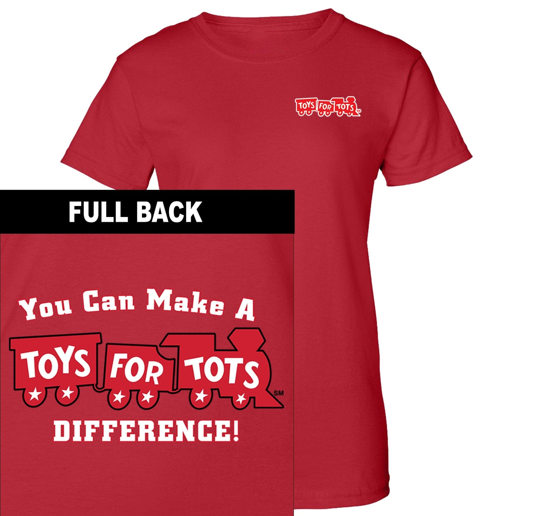 Make a Difference TFT Train 2-Sided Women's T-Shirt TFT Shirt marinecorpsdirecttft S RED 