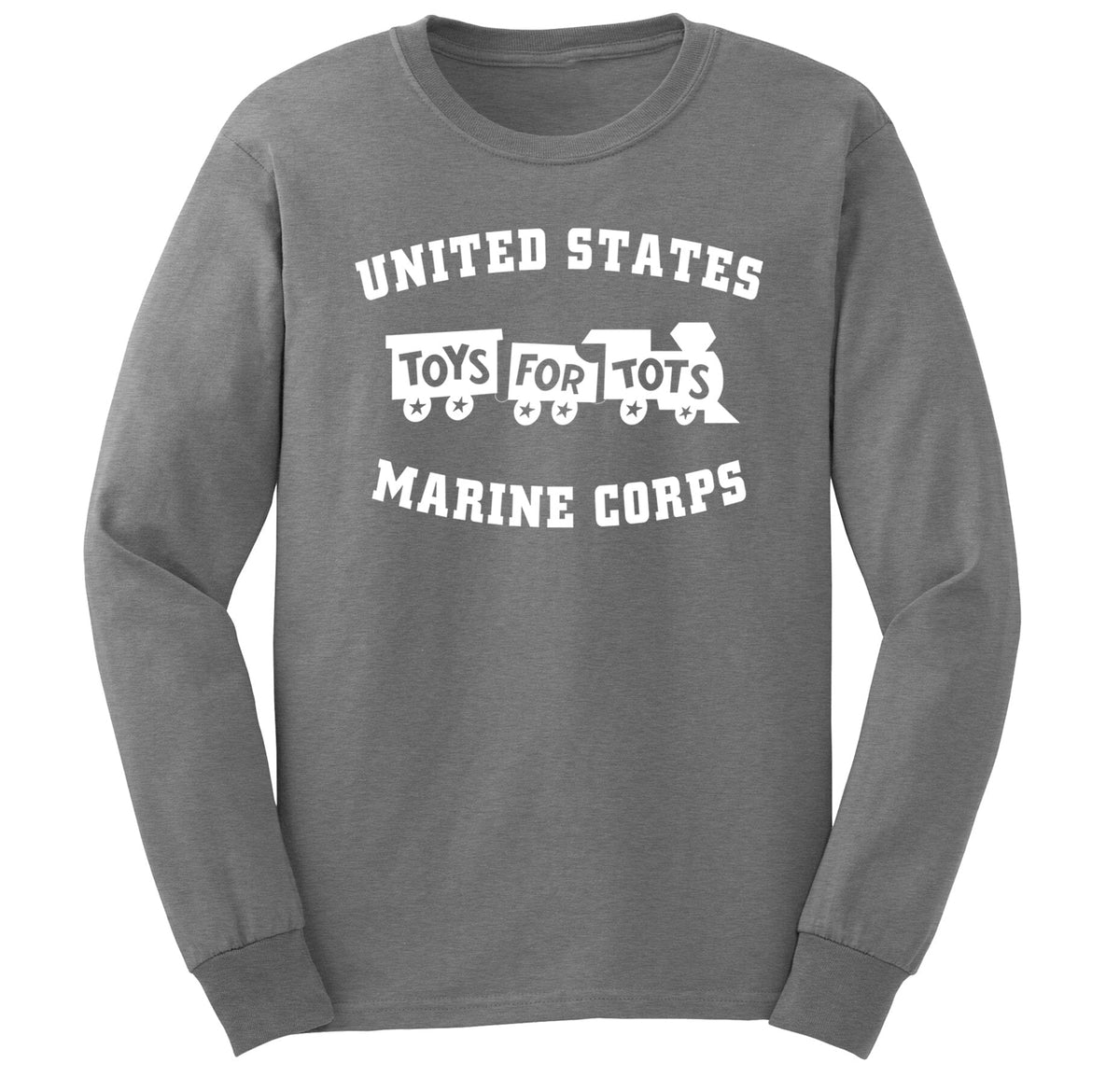 Kids White TFT Train Long Sleeve TFT Shirt marinecorpsdirecttft XS SPORT GRAY 