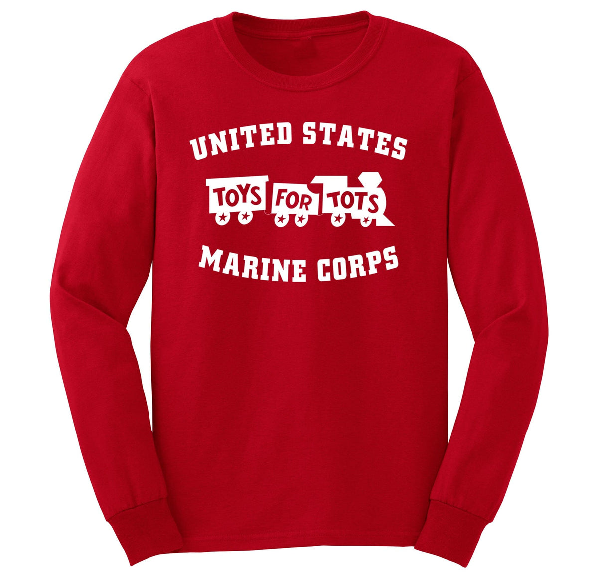 Kids White TFT Train Long Sleeve TFT Shirt marinecorpsdirecttft XS RED 