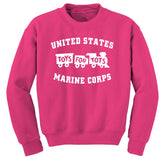 White TFT Train Sweatshirt TFT Sweatshirt/hoodie marinecorpsdirecttft S PINK 