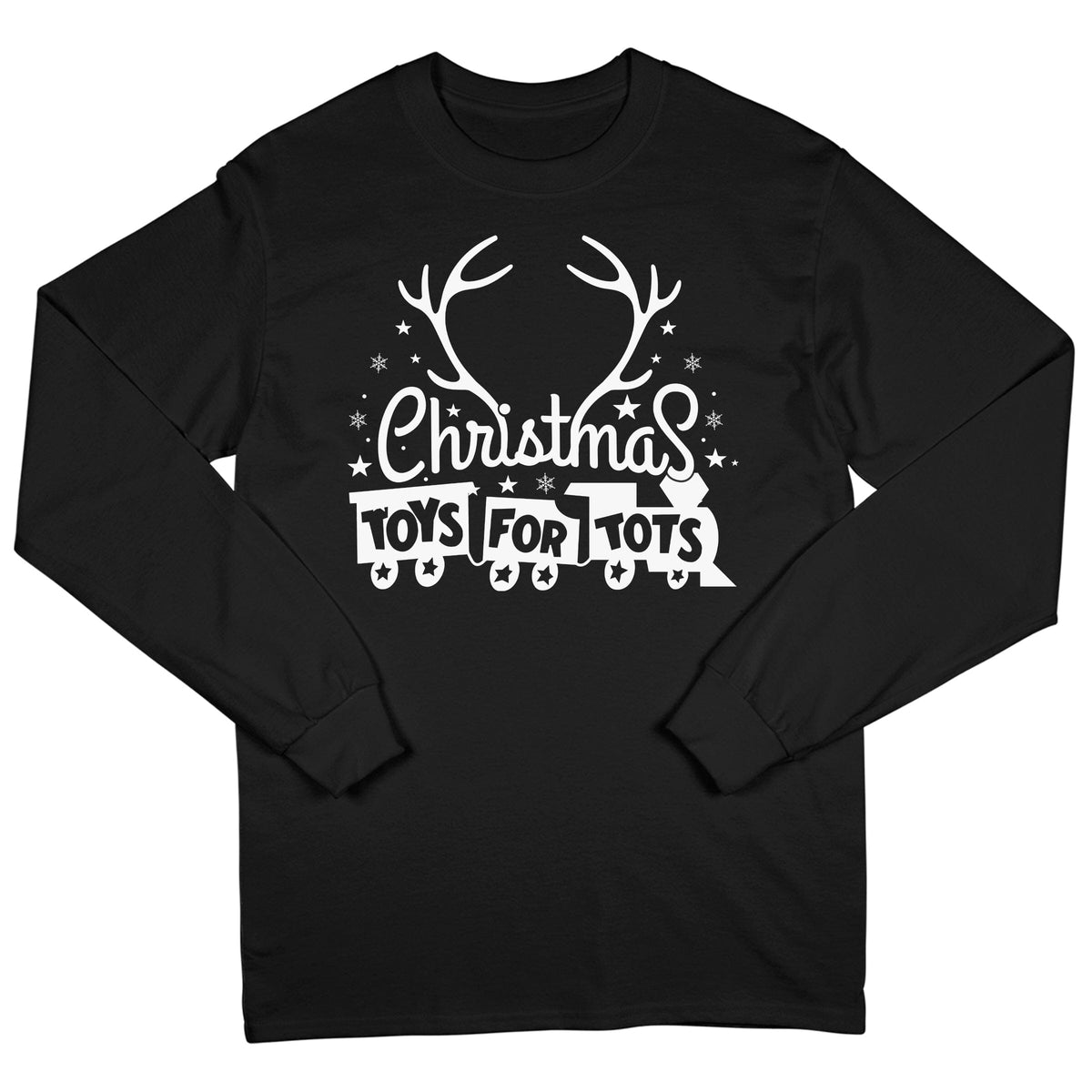 Christmas Antlers TFT Long Sleeved TFT Shirt Marine Corps Direct S BLACK 