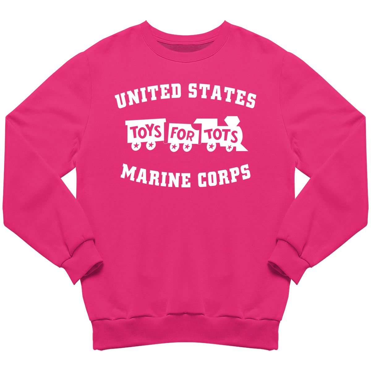 White TFT Train Sweatshirt TFT Sweatshirt/hoodie marinecorpsdirecttft S PINK 