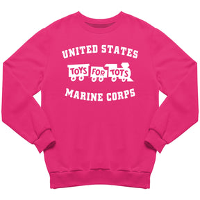 White TFT Train Sweatshirt TFT Sweatshirt/hoodie marinecorpsdirecttft S PINK 