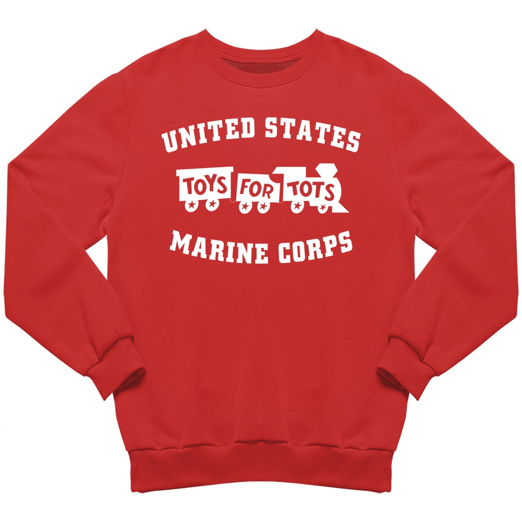 White TFT Train Sweatshirt TFT Sweatshirt/hoodie marinecorpsdirecttft S RED 