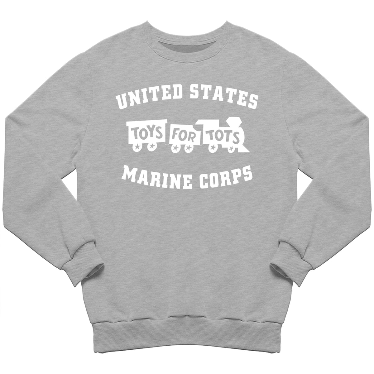 White TFT Train Sweatshirt TFT Sweatshirt/hoodie marinecorpsdirecttft S SPORT GRAY 