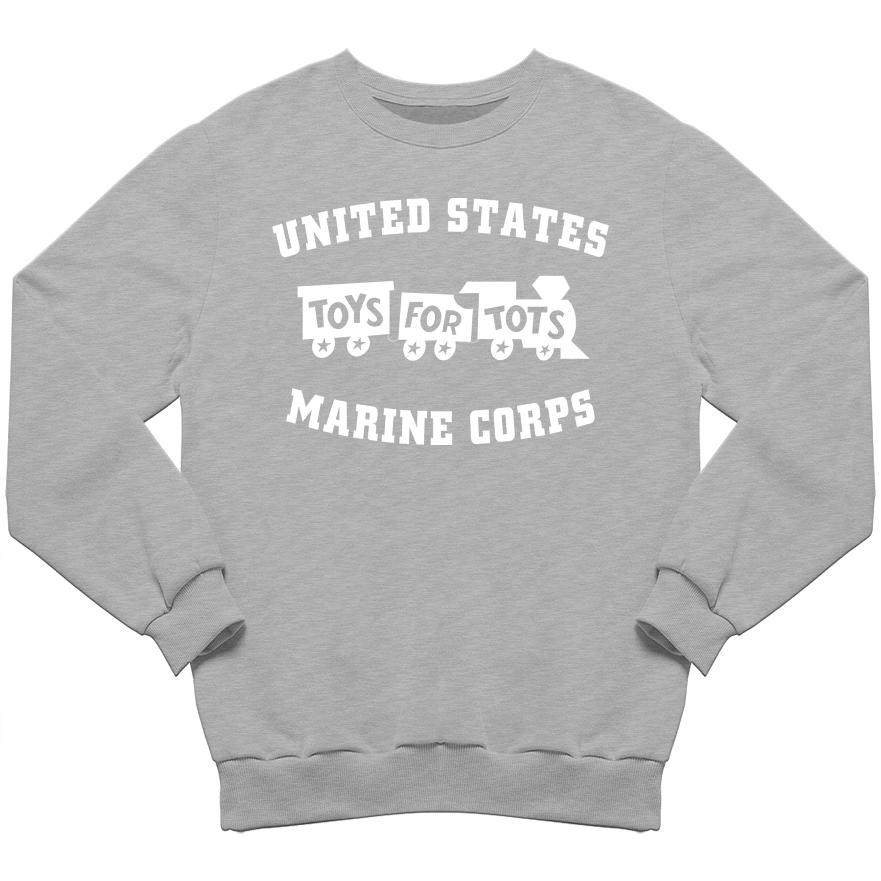 White TFT Train Sweatshirt TFT Sweatshirt/hoodie marinecorpsdirecttft S SPORT GRAY 