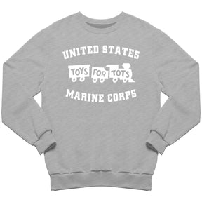 White TFT Train Sweatshirt TFT Sweatshirt/hoodie marinecorpsdirecttft S SPORT GRAY 