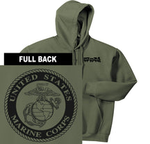 Marines Seal TFT 2-Sided Hoodie TFT Sweatshirt/hoodie Marine Corps Direct S MILITARY GREEN 