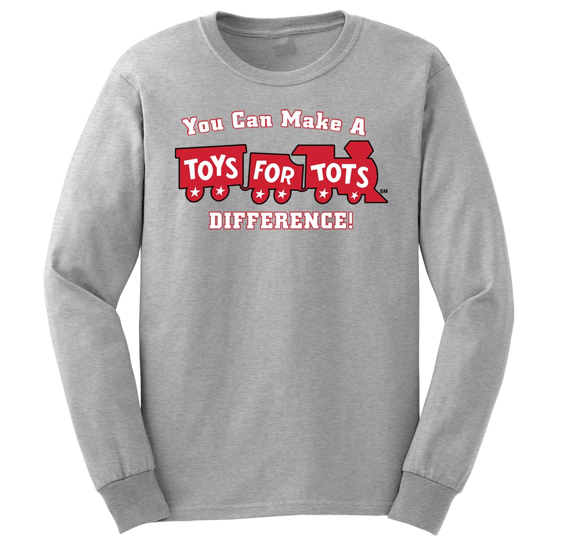 Make a Difference TFT Train Kids Long Sleeve TFT Shirt marinecorpsdirecttft S SPORT GRAY 
