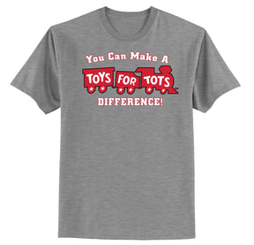 Make a Difference TFT Train Kids T-Shirt TFT Shirt marinecorpsdirecttft S SPORT GRAY 