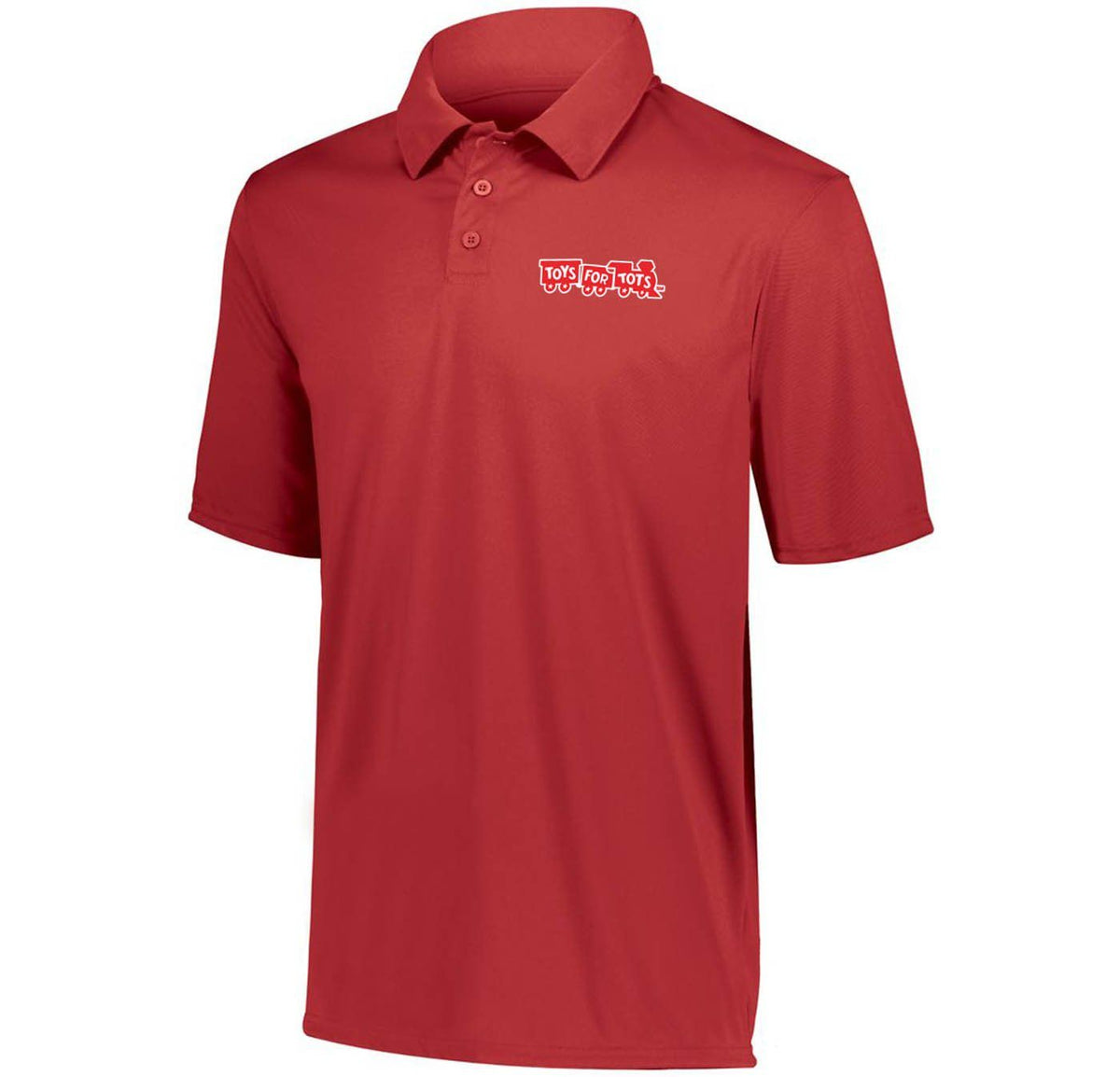CLOSEOUT: Augusta Dri-Fit Performance Red TFT Chest Seal Screen Print Polo Polo Marine Corps Direct S RED 